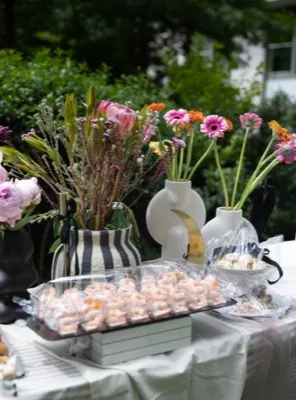 Event setup with elegant decorations